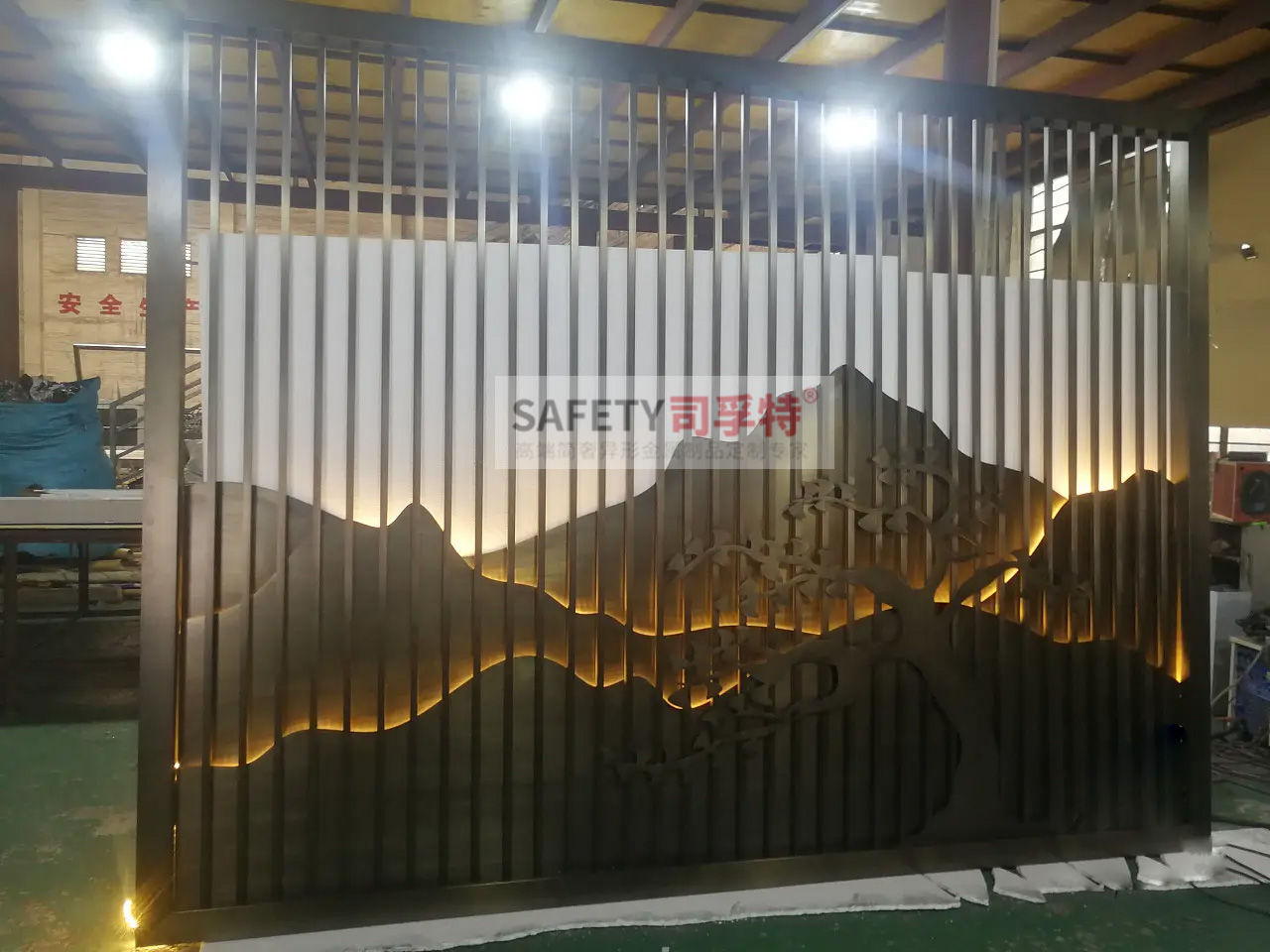 金屬山水屏風隔斷：新中式古典風，精致優(yōu)雅，輕奢舒適(圖3)