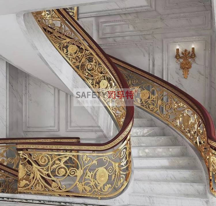 銅藝雕刻欄桿扶手，輕奢時尚，溫馨典雅(圖2)