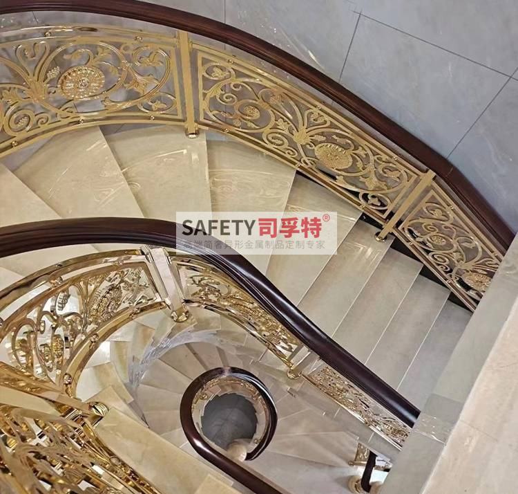 銅藝雕刻欄桿扶手，輕奢時尚，溫馨典雅(圖4)