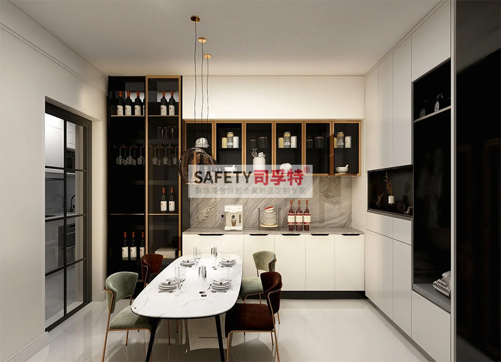 酒柜放到哪里合適？什么酒柜顯得高檔？【不銹鋼酒柜(圖3)