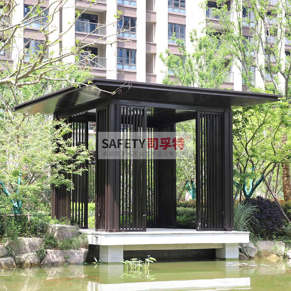 精制不銹鋼涼亭逐漸代替木質(zhì)涼亭，精制不銹鋼涼亭有哪些優(yōu)勢(shì)(圖1)